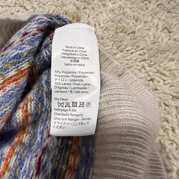 J.Crew Fair Isle Sweater Vest Blue Wool Blend Size M - Picture 5 of 7